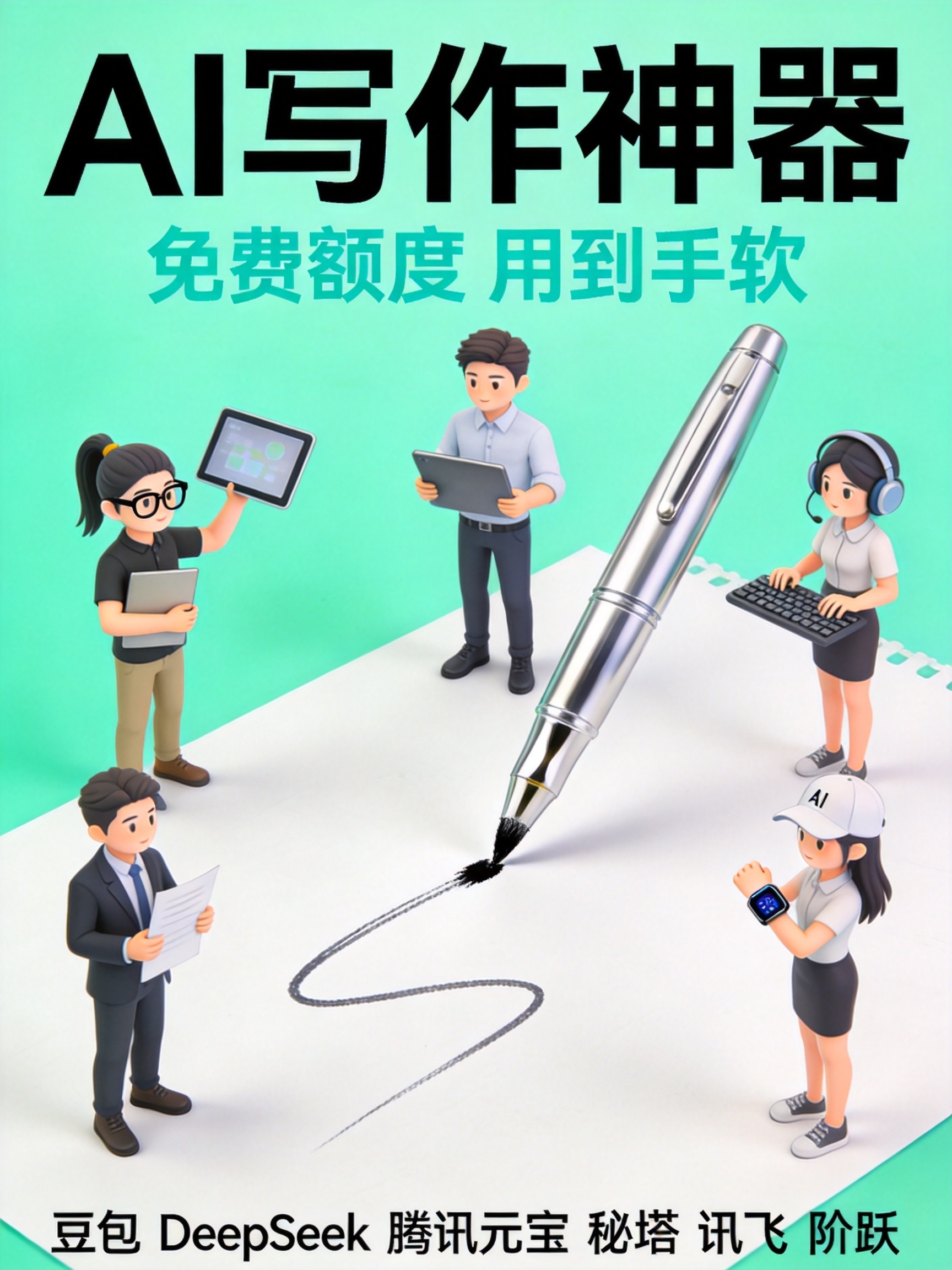 白嫖党福音!这6款国产AI写作神器,免费额度用到手软